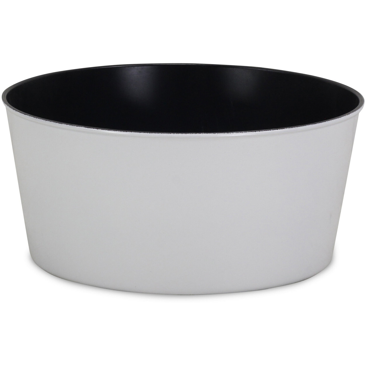 12" White Recycled Plastic Indoor Outdoor Round Pot Planter