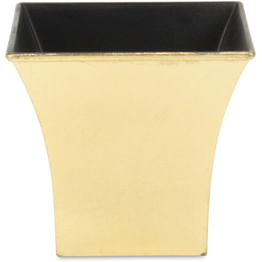 5" Gold Recycled Plastic Indoor Outdoor Square Nursery Pot