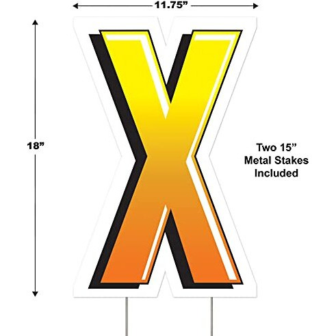 Plastic  X  Yard Sign