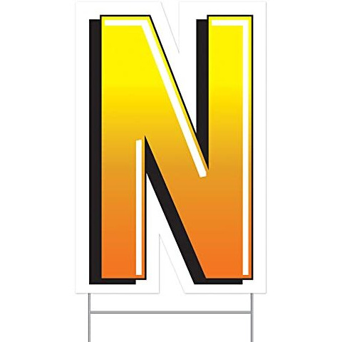 Plastic  N  Yard Sign