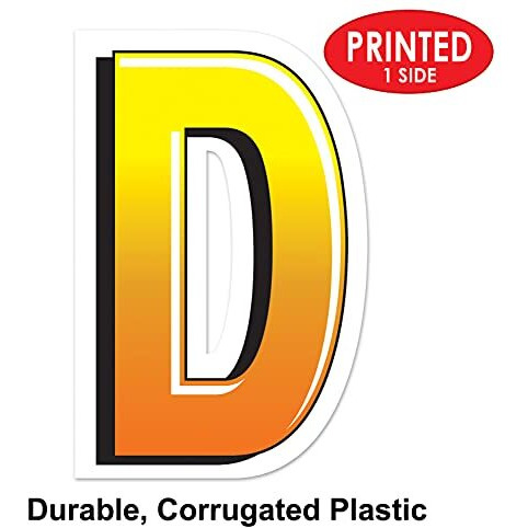 Plastic  D  Yard Sign