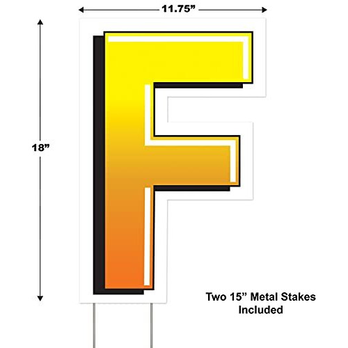 Plastic  F  Yard Sign