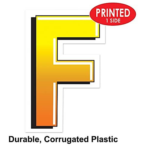 Plastic  F  Yard Sign