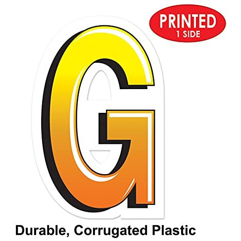 Plastic  G  Yard Sign