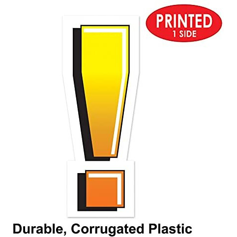Plastic  Exclamation Mark  Yard Sign