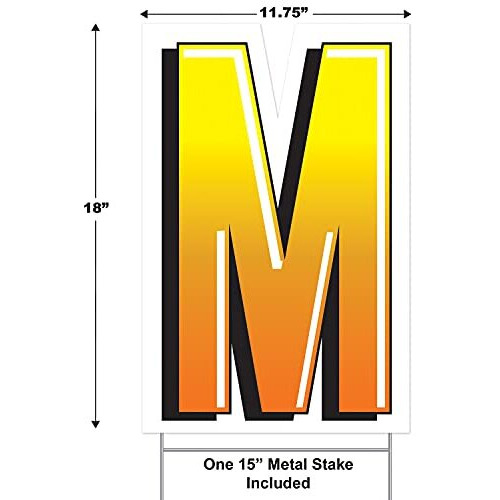 Plastic  M  Yard Sign