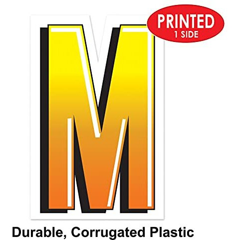Plastic  M  Yard Sign