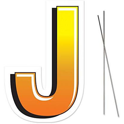Plastic  J  Yard Sign