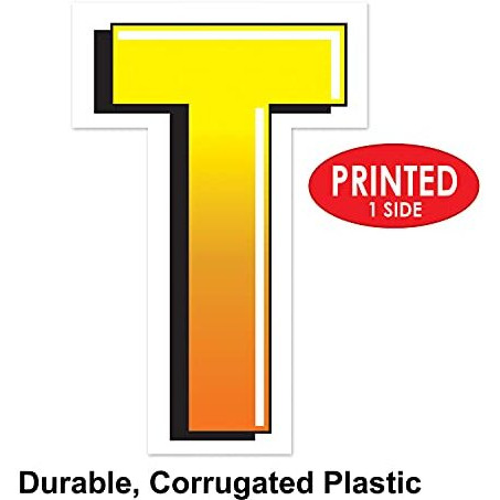 Plastic  T  Yard Sign