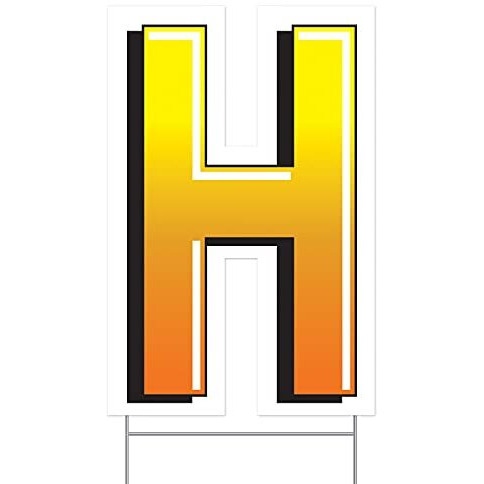 Plastic  H  Yard Sign