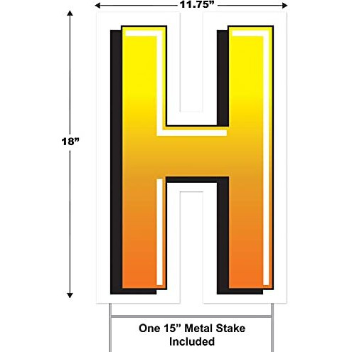 Plastic  H  Yard Sign
