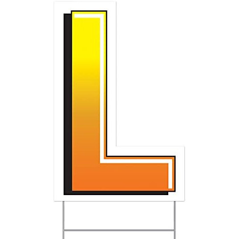 Plastic  L  Yard Sign