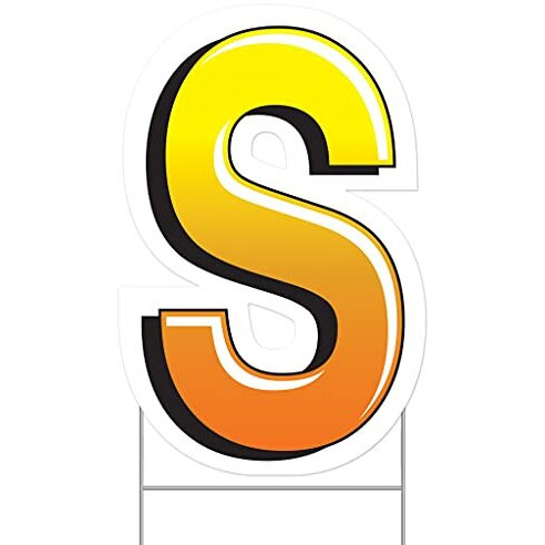 Plastic  S  Yard Sign
