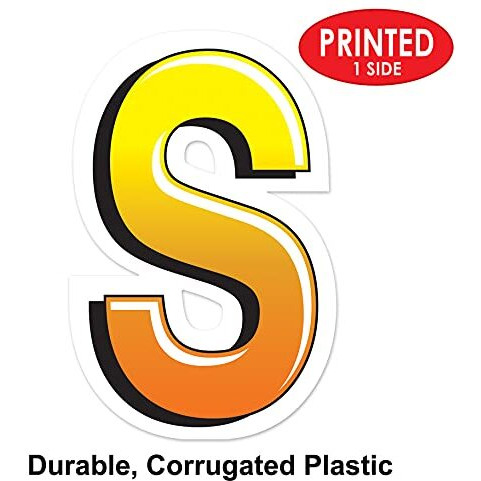 Plastic  S  Yard Sign