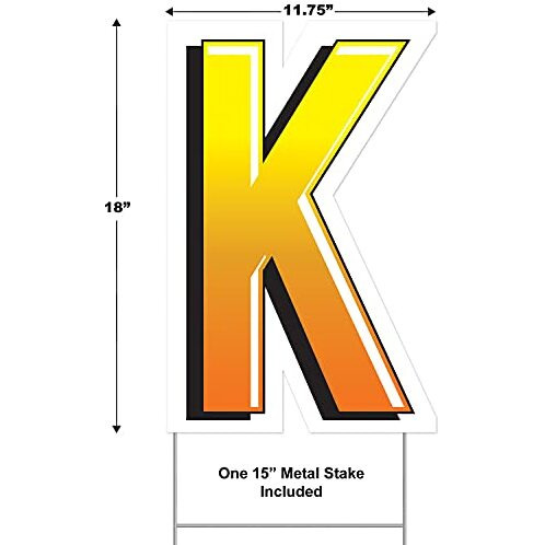 Plastic  K  Yard Sign