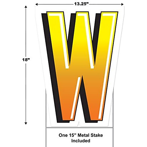 Plastic  W  Yard Sign