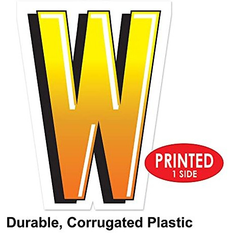 Plastic  W  Yard Sign
