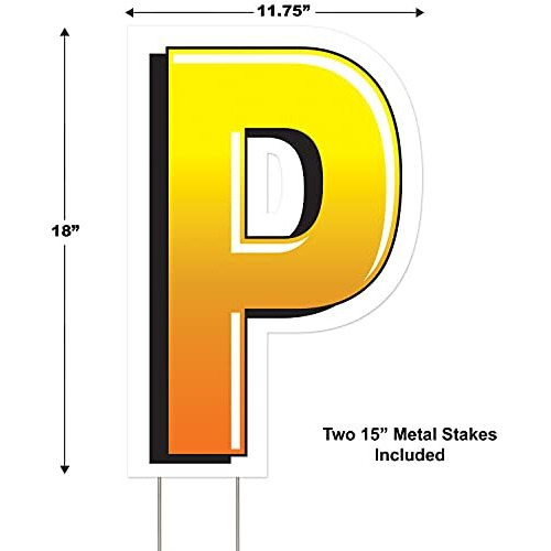 Plastic  P  Yard Sign
