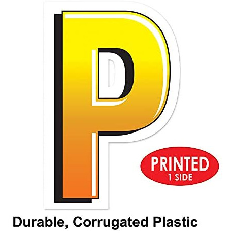 Plastic  P  Yard Sign