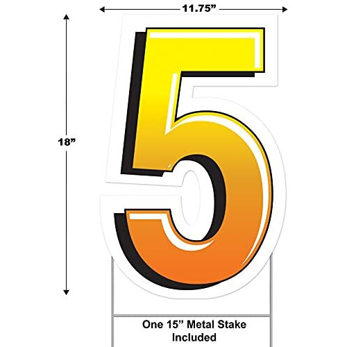 Plastic  5  Yard Sign