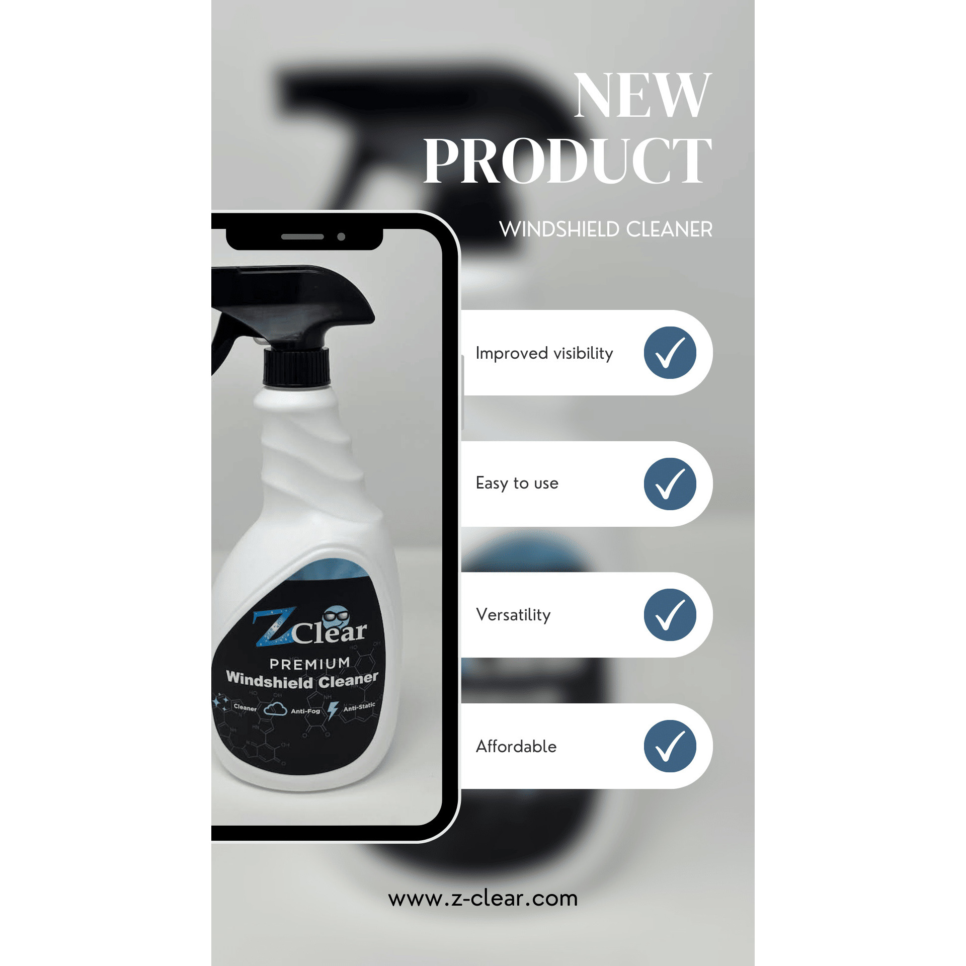 Z Clear Anti Fog Lens Cleaner Spray 2 oz