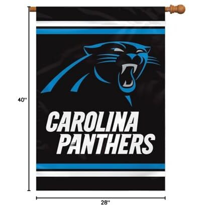Carolina Panthers Banner 28x40 House Flag Style 2 Sided CO
