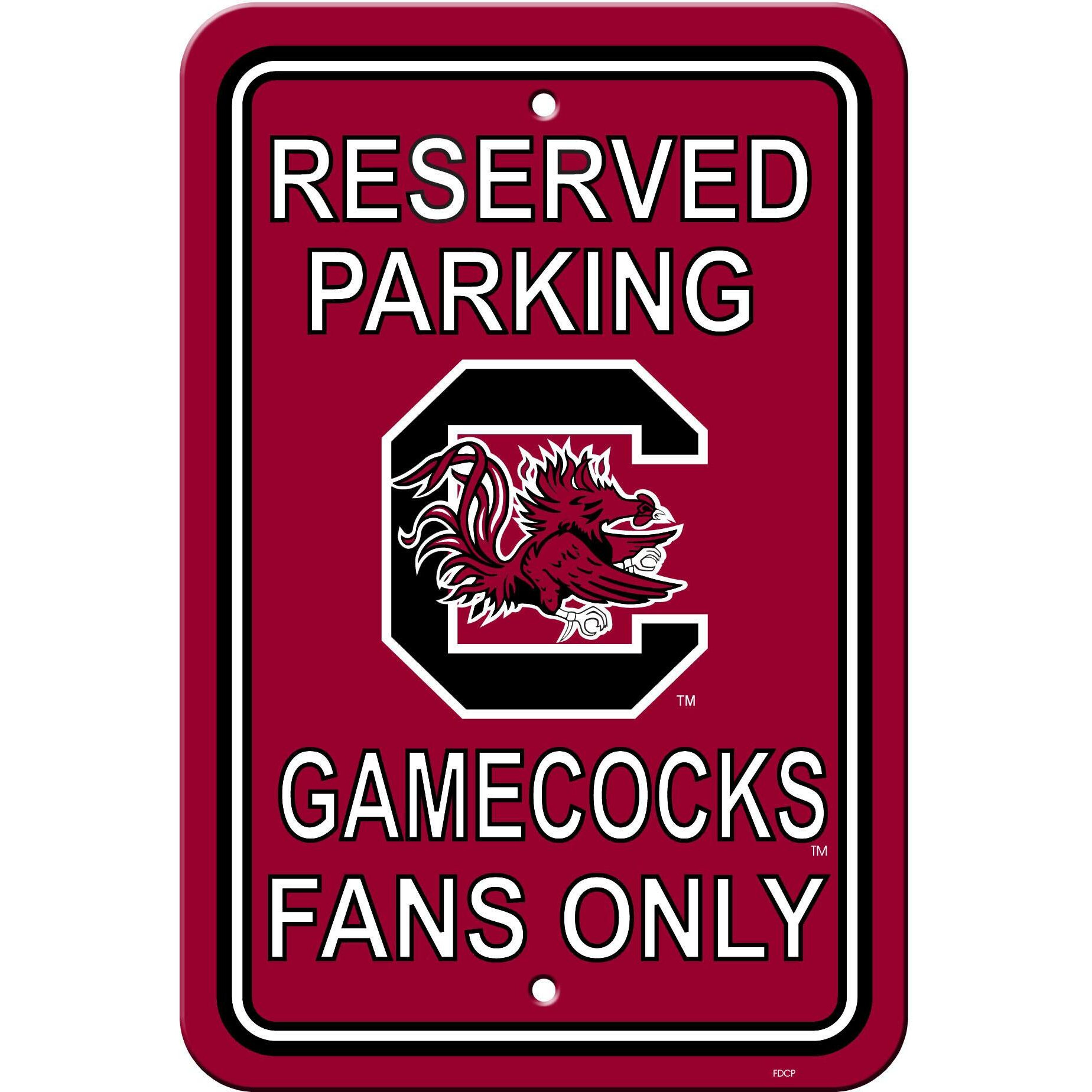 South Carolina Gamecocks Sign 12x18 Plastic Reserved Parking Style CO