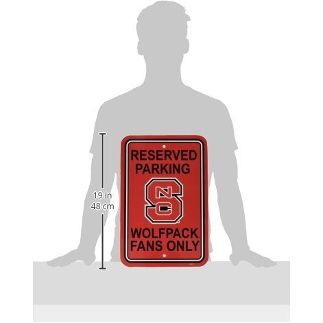 North Carolina State Wolfpack Sign 12x18 Plastic Reserved Parking Style CO