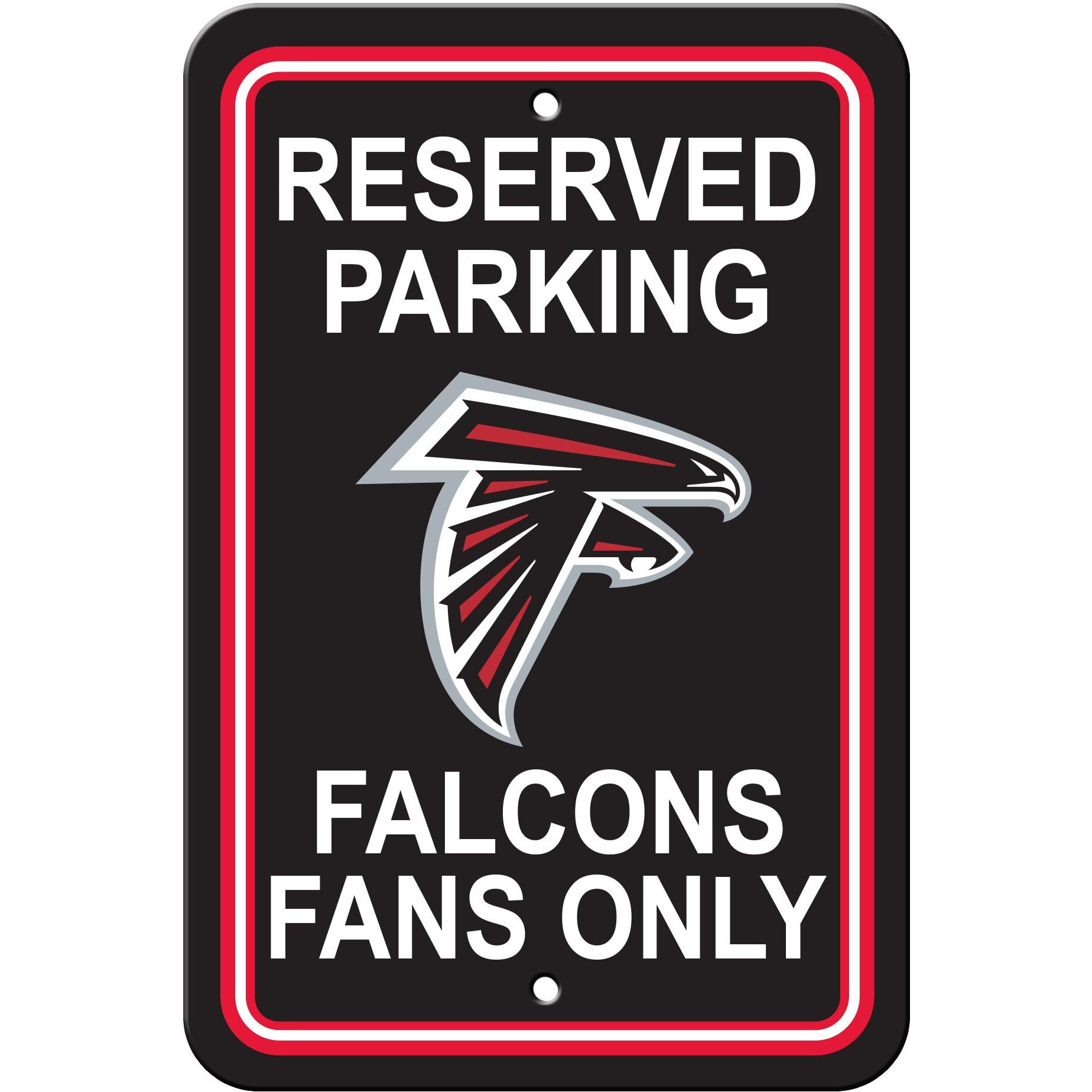 Atlanta Falcons Sign 12x18 Plastic Reserved Parking Style CO