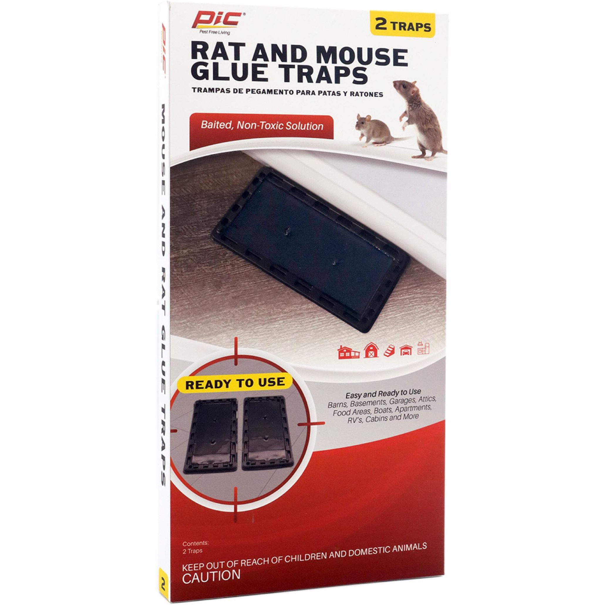 Pic GT2 Glue Rat Tray, 2-Pack