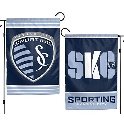 Sporting Kansas City Flag 12x18 Garden Style 2 Sided - Special Order