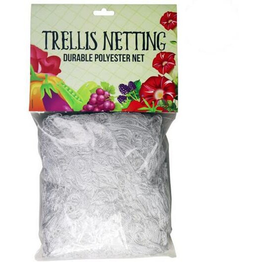 5'x30' Trellis Netting White 6