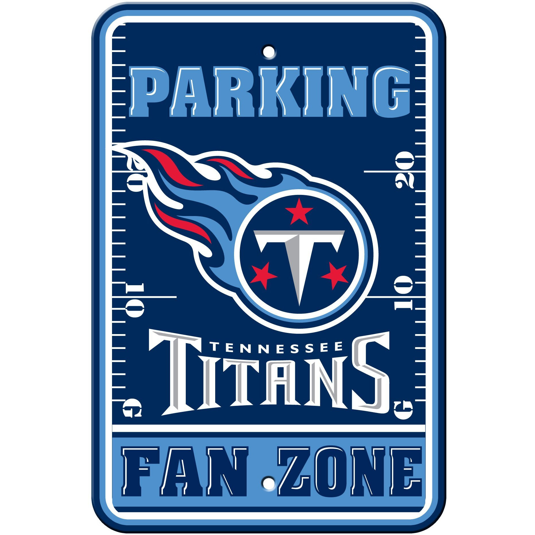 Tennessee Titans Sign 12x18 Plastic Fan Zone Parking Style CO