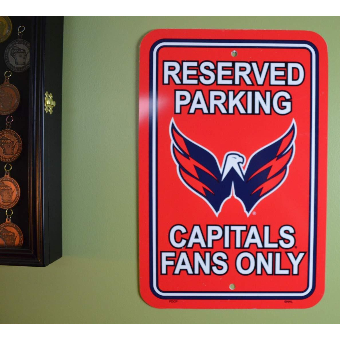 Washington Capitals Sign 12x18 Plastic Reserved Parking Style CO