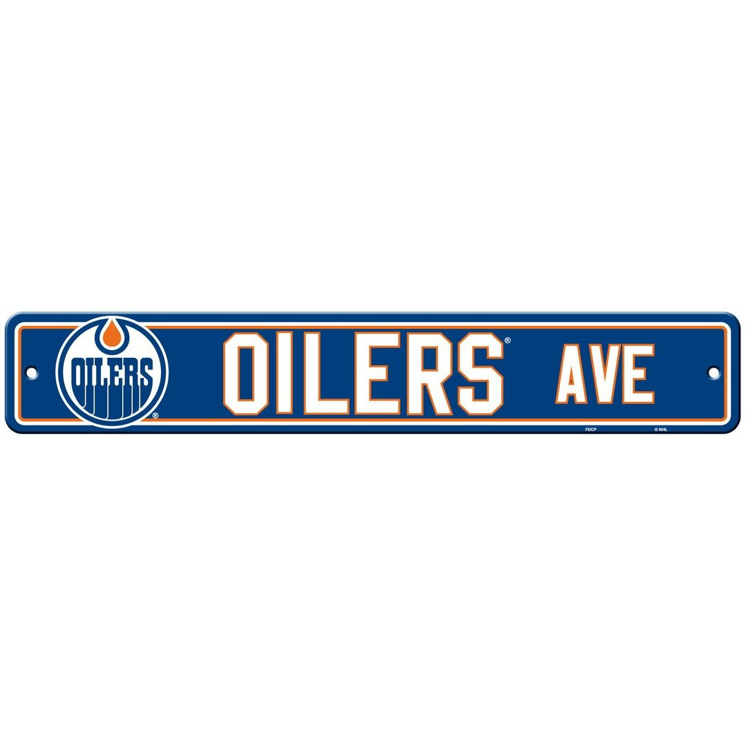 Edmonton Oilers Sign 4x24 Plastic Street Style CO
