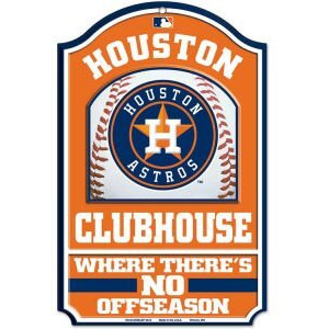 Houston Astros Sign 11x17 Wood Fan Cave Design - Special Order