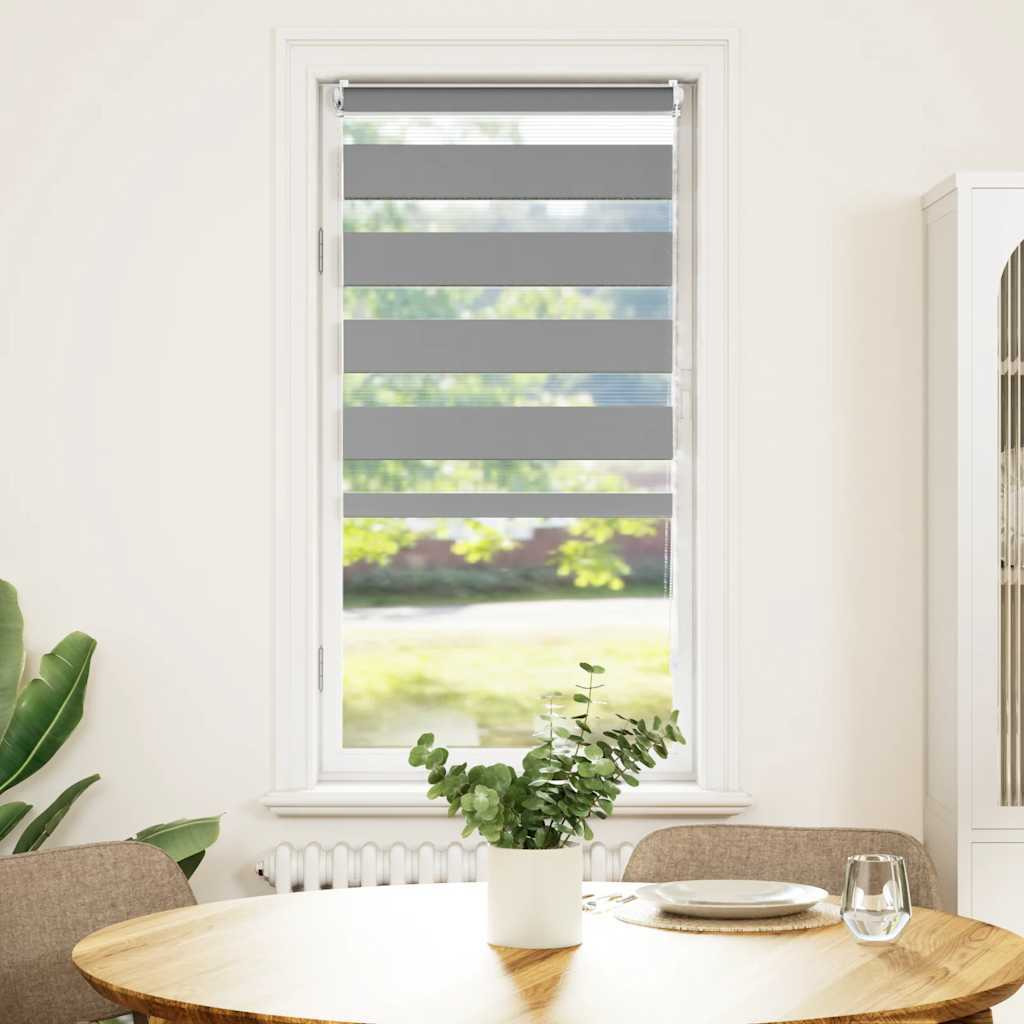 vidaXL Zebra blind 23.6&quotx47.2" Gray
