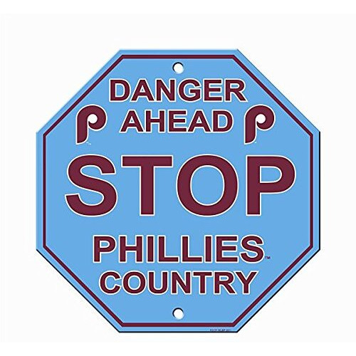 Philadelphia Phillies Sign 12x12 Plastic Stop Style Retro CO