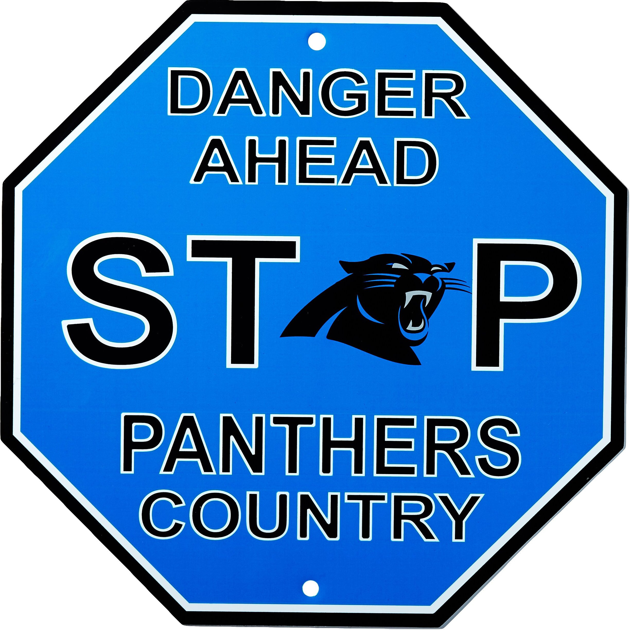Carolina Panthers Sign 12x12 Plastic Stop Style CO
