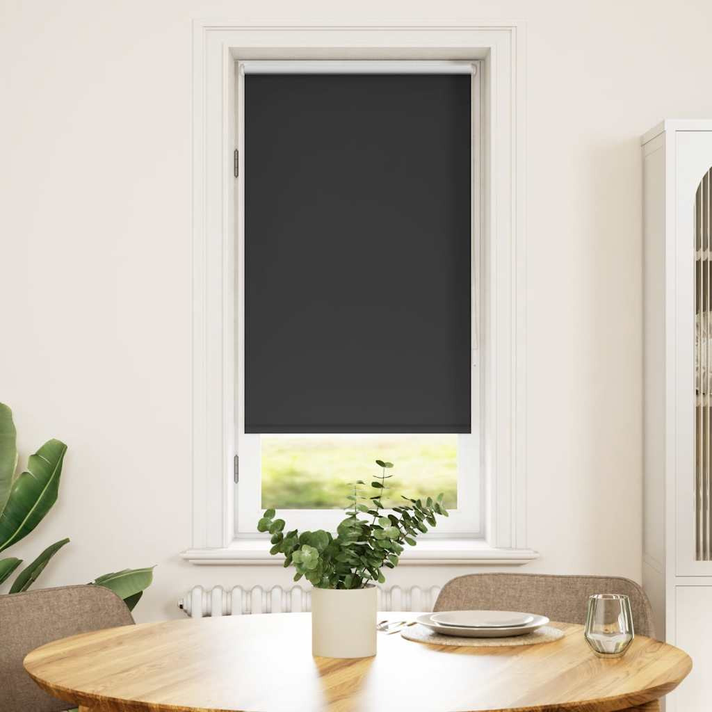 vidaXL Roller Blind Blackout 23.6&quotx47.2" Black