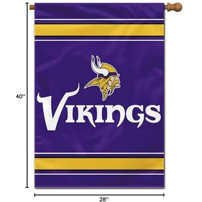 Minnesota Vikings Banner 28x40 House Flag Style 2 Sided CO
