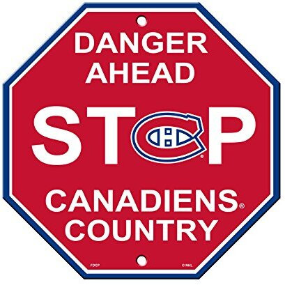Montreal Canadiens Sign 12x12 Plastic Stop Style CO