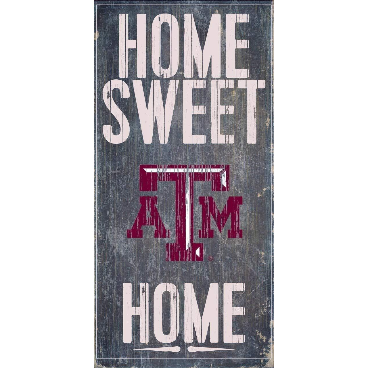 Texas A&M Aggies Wood Sign - Home Sweet Home 6&quotx12"
