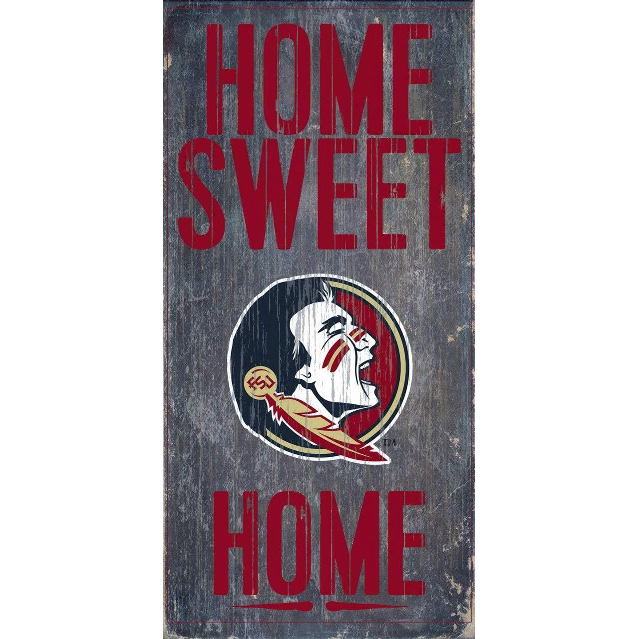 Florida State Seminoles Wood Sign - Home Sweet Home 6&quotx12"