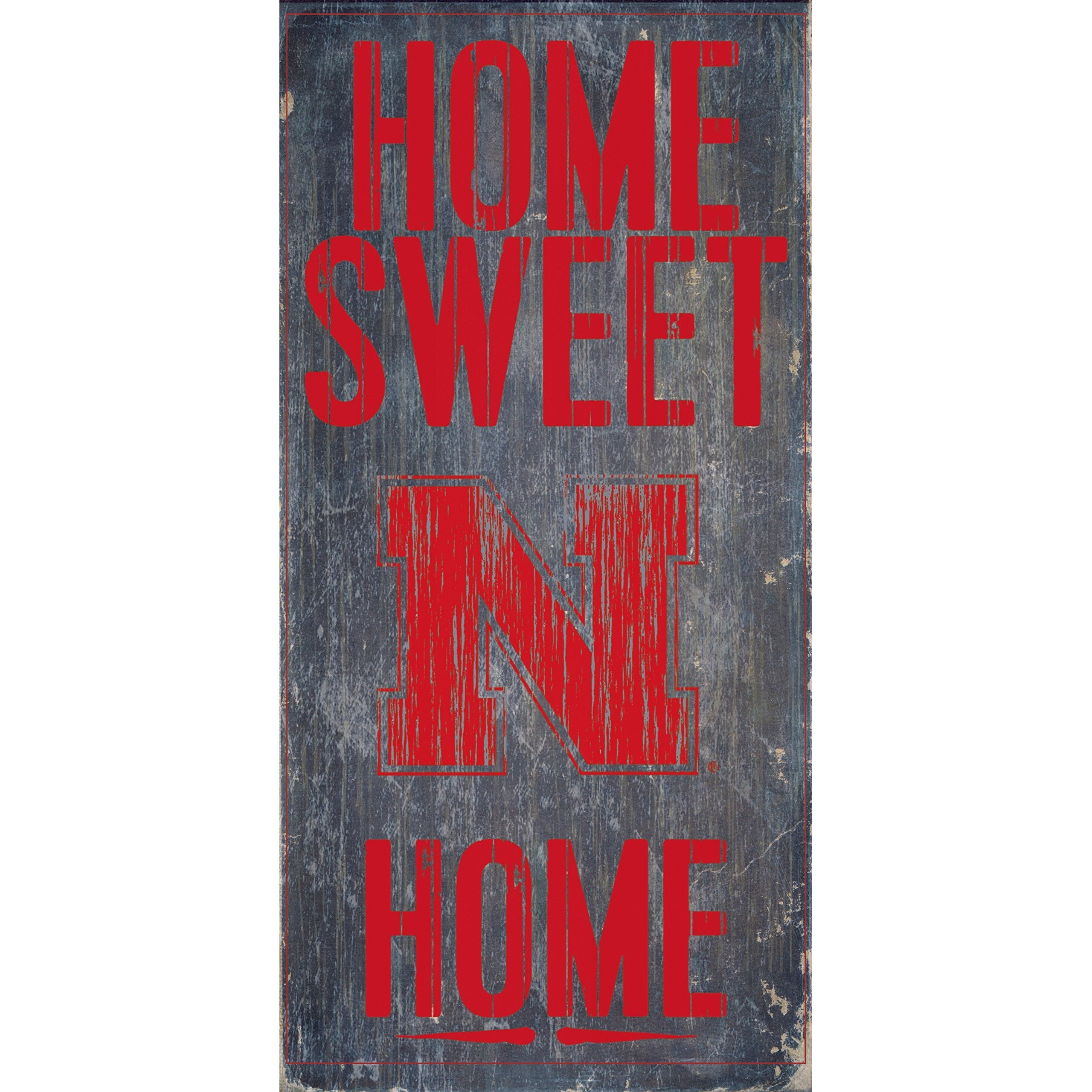 Nebraska Cornhuskers Wood Sign - Home Sweet Home 6&quotx12"