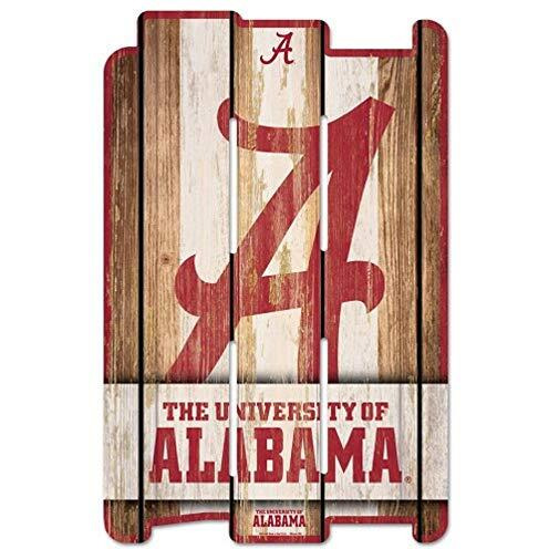 Alabama Crimson Tide Sign 11x17 Wood Fence Style