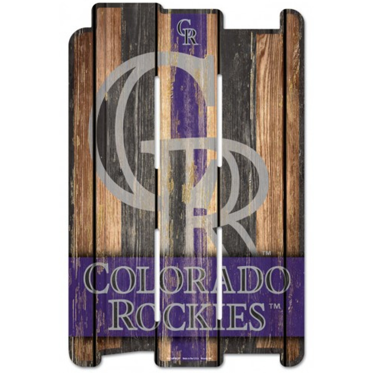 Colorado Rockies Sign 11x17 Wood Fence Style - Special Order