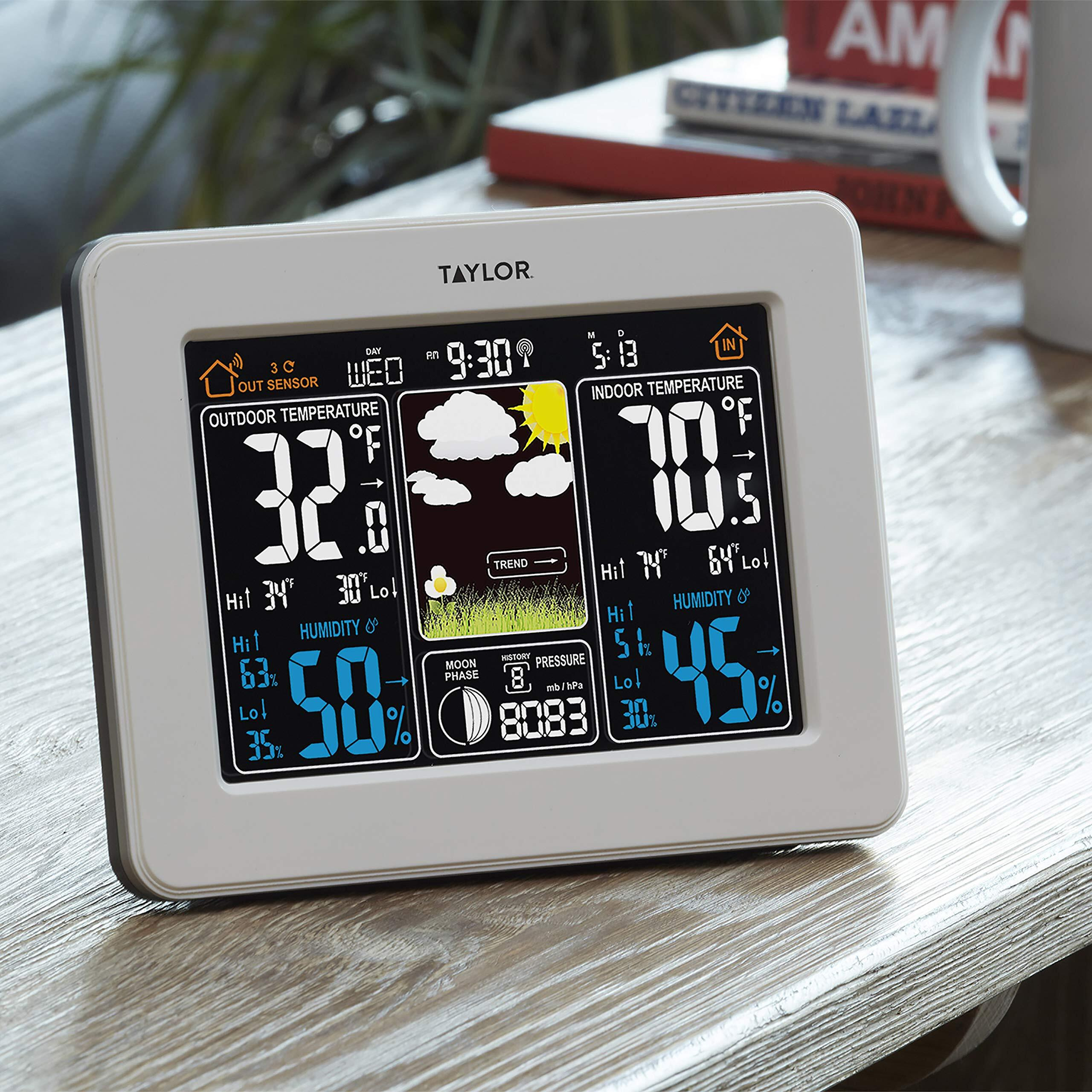 Taylor Wireless Digital Deluxe Color Weather Station Forecaster