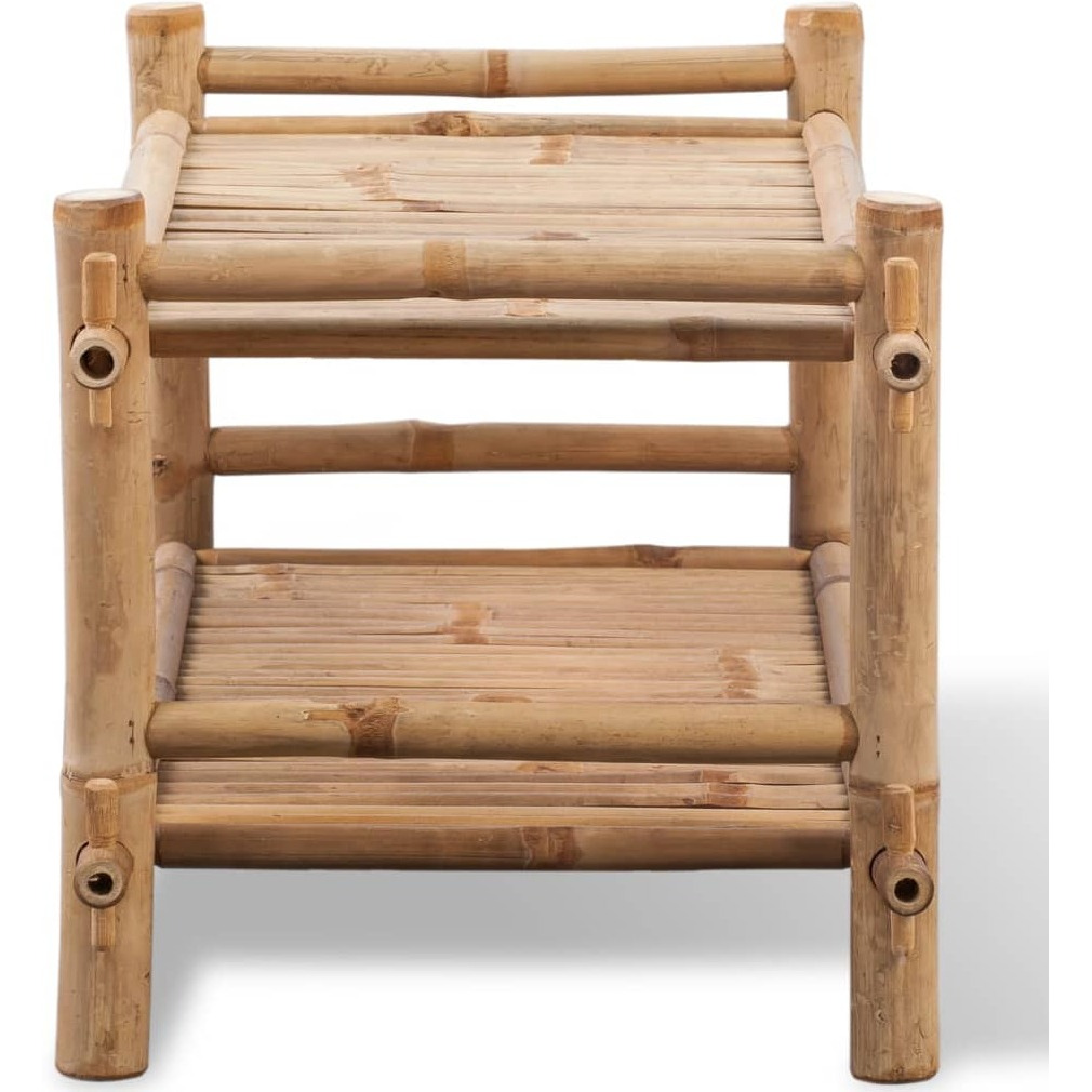 vidaXL 2-Tier Bamboo Shoe Rack