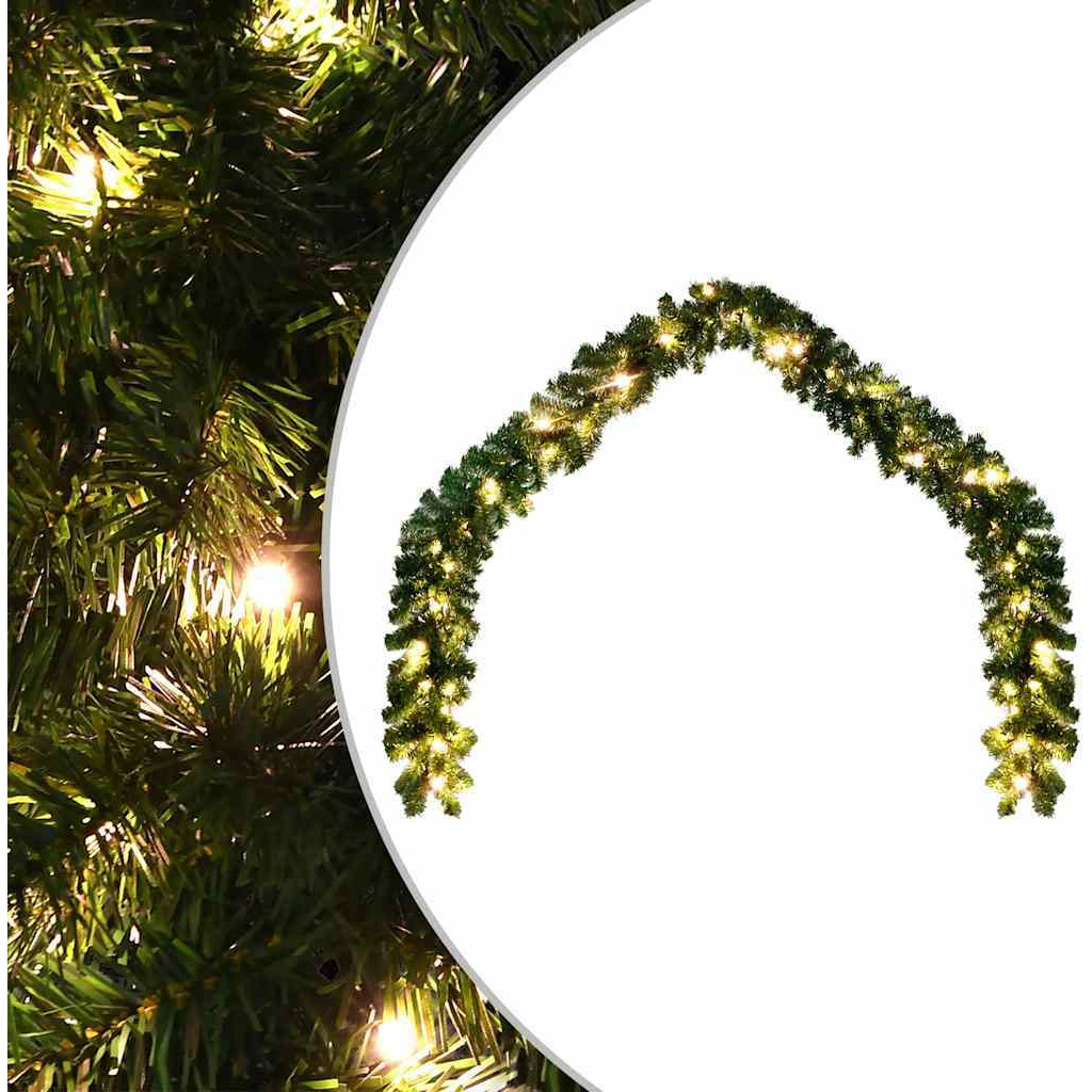 vidaXL Christmas Garland with LED Lights 32.8'